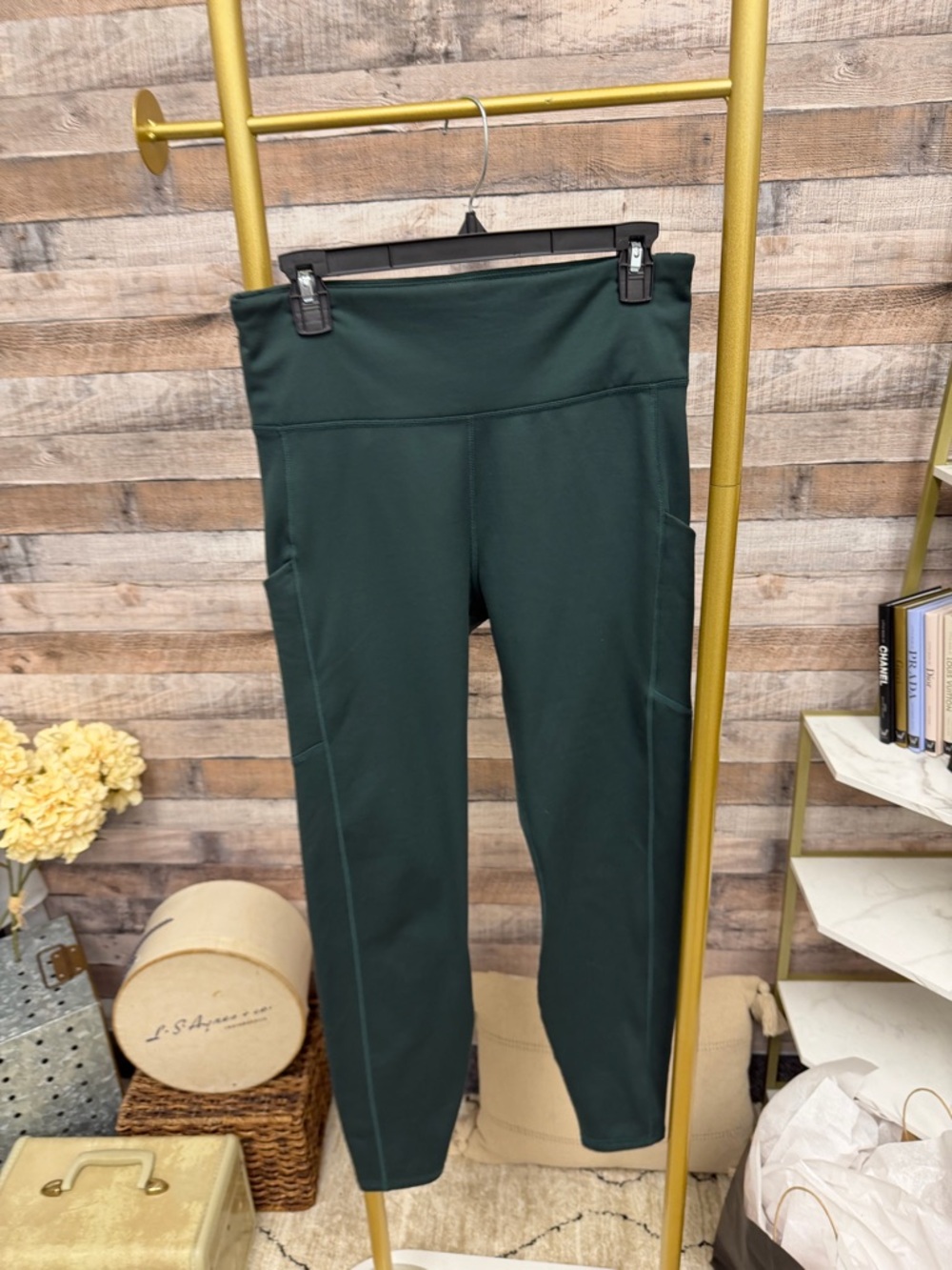 Fabletics Forest Green Fleece Lined Leggings Ns/Med